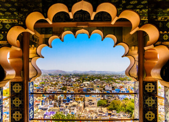 Beautiful shot of Udaipur from the window of City Palace A beautiful shot of Udaipur from the window of City Palace